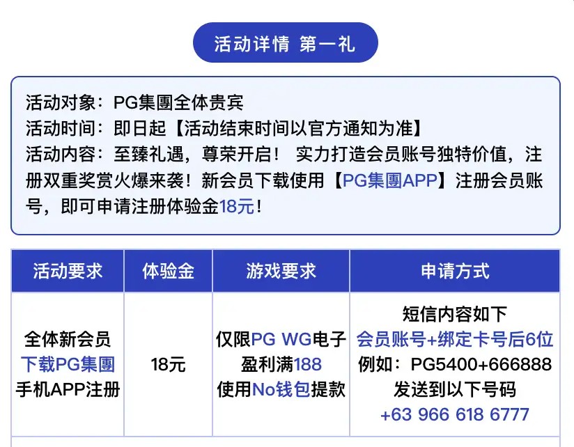 PG集团下载app送18元彩金【需发送短信】
